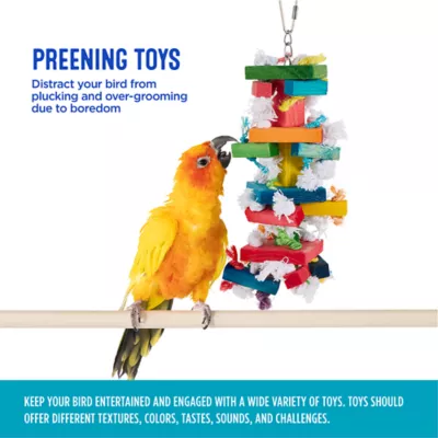 Product All Living Things® Knots & Blocks Preening Bird Toy
