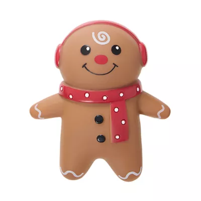 Product Merry & Bright® Gingerbread Vinyl Dog Toy