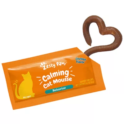 Product Zesty Paws Cat Mousse Calming, Chicken, 14 Count
