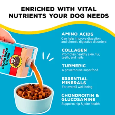 Product Brutus Bone Broth Hip & Joint Adult Dog Meal Topper - Beef, 16.9 Fluid Oz