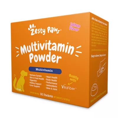 Product Zesty Paws Multivitamin Powder, Salmon, 30 Count