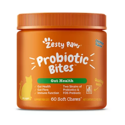Product Zesty Paws Cat Probiotic Bites, Chicken, 60 Count