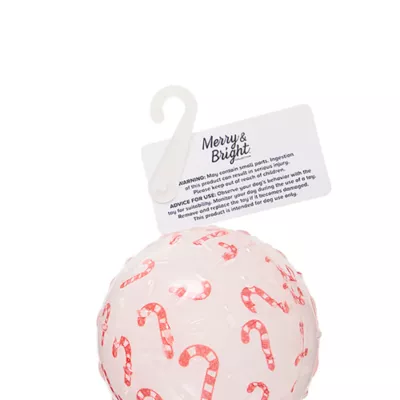 Product Merry & Bright® Candy Cane Ball Dog Toy