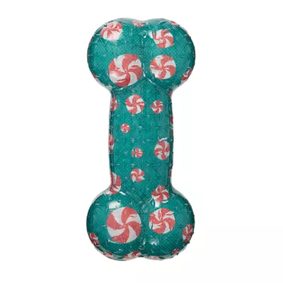 Product Merry & Bright® Holiday Green Dog Bone Toy