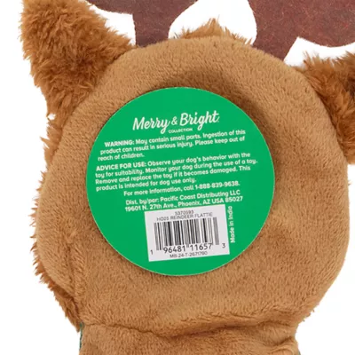 Product Merry & Bright® Reindeer Crinkle Dog Toy