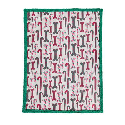 Product Merry & Bright® Candy Cane Dog Blanket