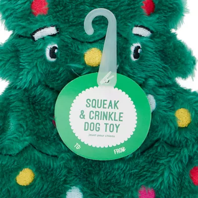 Product Merry & Bright® Holiday Crinkle Tree Dog Toy