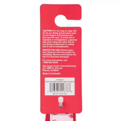 Product Merry & Bright® Pink Candy Cane Collar