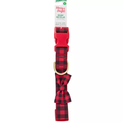 Product Merry & Bright® Gingham Holiday Dog Collar