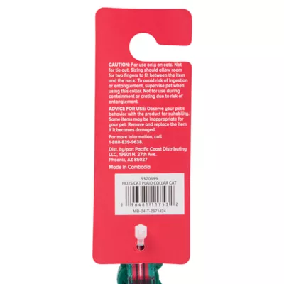 Product Merry & Bright® Plaid Cat Collar