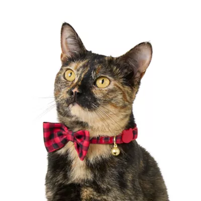 Product Merry & Bright® Gingham Cat Collar