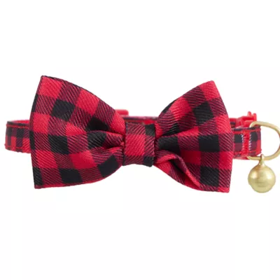 Product Merry & Bright® Gingham Cat Collar