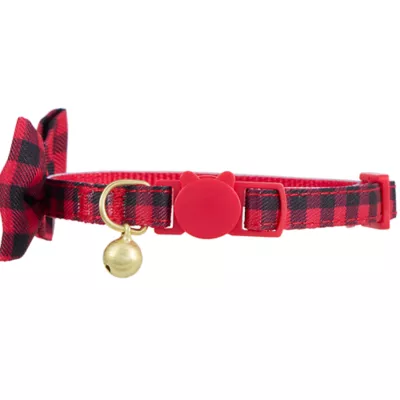 Product Merry & Bright® Gingham Cat Collar