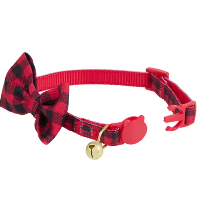 Product Merry & Bright® Gingham Cat Collar