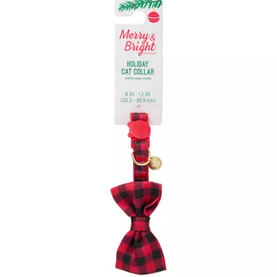 Product Merry & Bright® Gingham Cat Collar