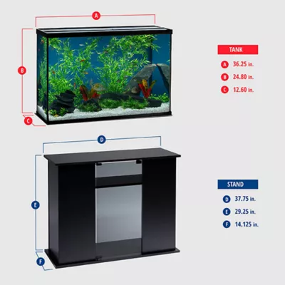 Product Marineland® High Definition LED Aquarium & Stand Ensemble - 45 Gallon