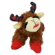 Product Multipet Brown Lamb Chop Dog Toy with Buffalo Plaid Antlers 6"