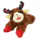 Product Multipet Brown Lamb Chop Dog Toy with Buffalo Plaid Antlers 6"