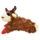 Product Multipet Brown Lamb Chop Dog Toy with Buffalo Plaid Antlers 6"