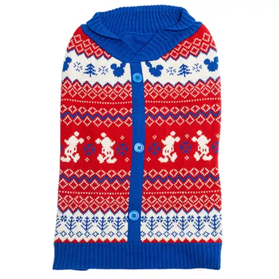 Product Mickey Holiday Cardigan Dog Sweater