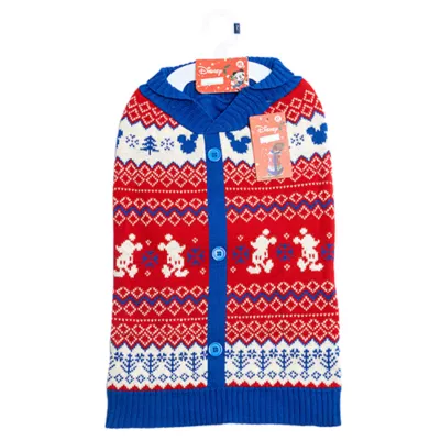 Product Mickey Holiday Cardigan Dog Sweater