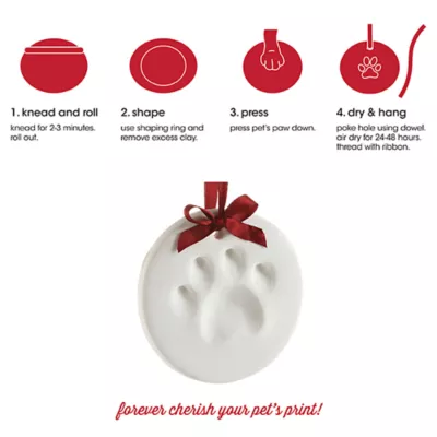 Product Holiday Paw Print Ornament
