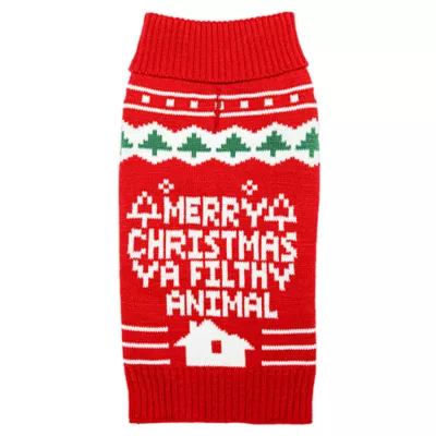 Product Home Alone Holiday Dog Sweater