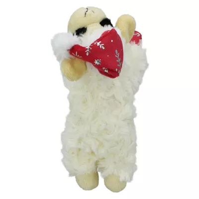 Product Multipet Holiday Lamb Chop Red and Silver Snowflake Santa Hat 6"