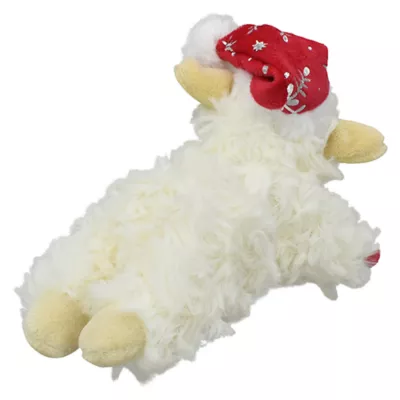 Product Multipet Holiday Lamb Chop Red and Silver Snowflake Santa Hat 6"