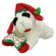 Product Multipet Holiday Lamb Chop Bone and Santa Hat 10.5"