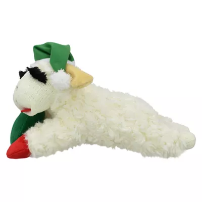 Product Multipet Holiday Lamb Chop Pickle and Santa Hat 10.5"