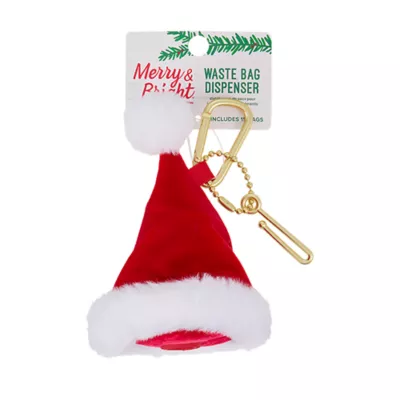 Product Merry & Bright® Santa Hat Waste Bag Dispenser