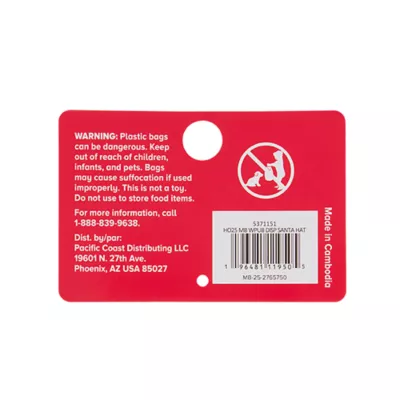 Product Merry & Bright® Santa Hat Waste Bag Dispenser