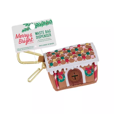 Product Merry & Bright® Ginger Bread House Waste Bag Dispenser