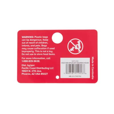 Product Merry & Bright® Ginger Bread House Waste Bag Dispenser