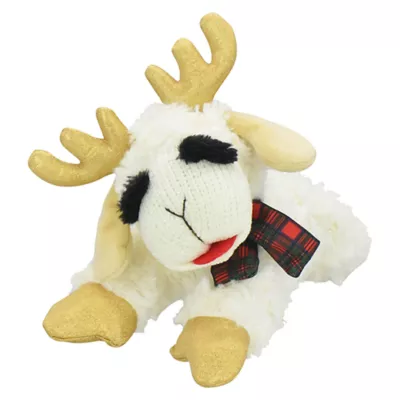 Product Multipet Holiday Lamb Chop Gold Paws and Antlers 10.5"