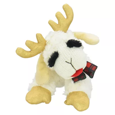 Product Multipet Holiday Lamb Chop Gold Paws and Antlers 10.5"