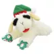 Product Multipet Holiday Lamb Chop with Red and Green Santa Hat 10.5"