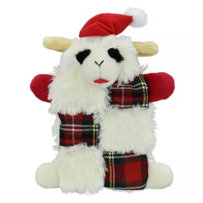 Product Multipet Holiday Plaid Squeaker Plush Dog Toy 6"