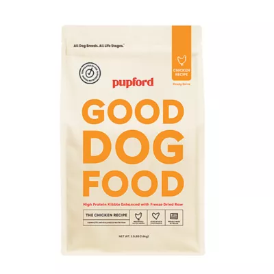 Product Pupford Kibble + Freeze-Dried Raw All Life Stages Dry Dog Food - Chicken, 3.5 lb