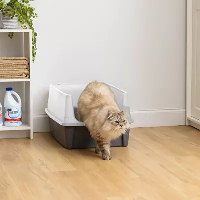 Product Iris High Sided XL Cat Litter Box, Gray