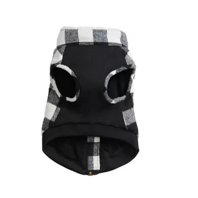 Product Hotel Doggy Dog Coat - Buffalo Check Melton Jacket - Ice Vanilla