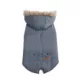 Product Hotel Doggy Dog Coat - Faux-Fur Hooded Parka - Grey
