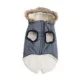 Product Hotel Doggy Dog Coat - Faux-Fur Hooded Parka - Grey