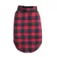 Product Hotel Doggy Dog Coat - Buffalo Check Puffer Jacket - Red