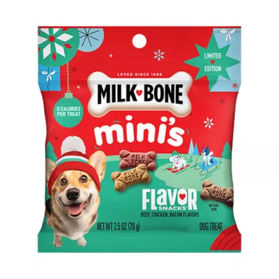 Product Milk-Bone Flavor Snack Holiday Mini Biscuits Dog Treats 2.5 OZ