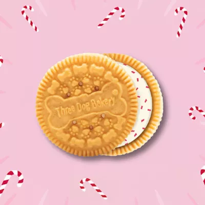 Product Three Dog Bakery Candy Cane Lick n Crunch Dog Treats 13 OZ