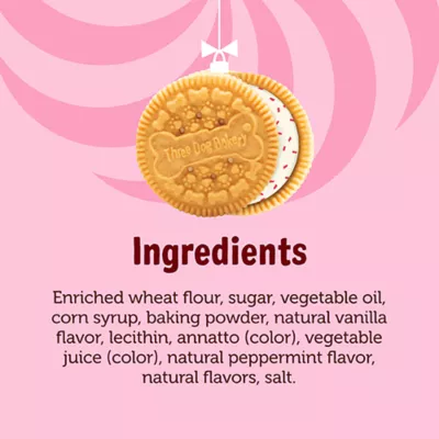 Product Three Dog Bakery Candy Cane Lick n Crunch Dog Treats 13 OZ