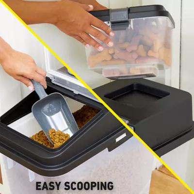 Product Mighty Tuff Dog Food Storage Container Combo, 36lb with 5qt Treat Container & Scoop - BPA Free