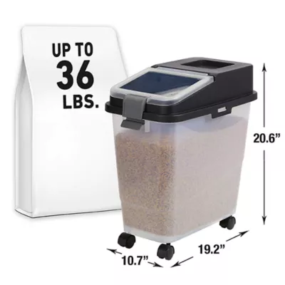 Product Mighty Tuff Dog Food Storage Container, Up to 36 lbs, with Portion Scoop, BPA Free Airtight